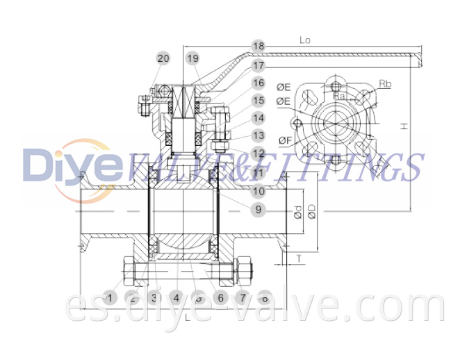 3PC CLAMP BALL VALVE